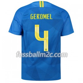 Fußballtrikots Brasilien Geromel 4 Auswärts Trikotsatz WM 2018